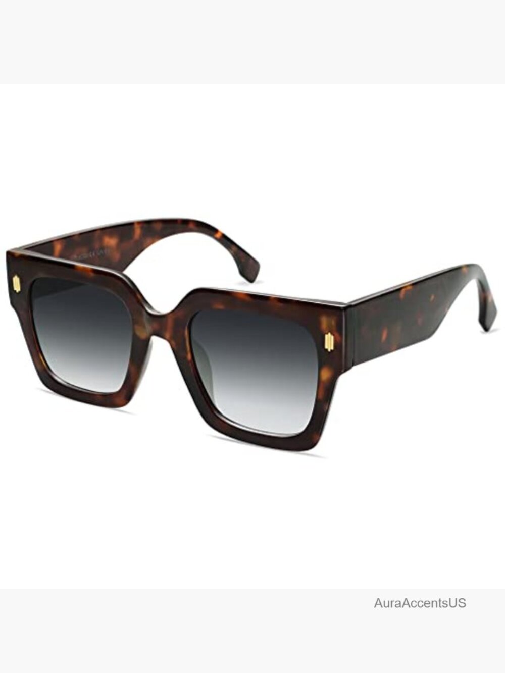 Vintage Oversized Square Sunglasses UV400 Protection Retro Style - Picture 2 of 7